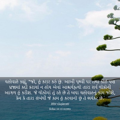 Picture 03 - નિર્ગમન 34:10 GUJIRV - યહોવાહે કહ્યું, - Bible Verse Picture