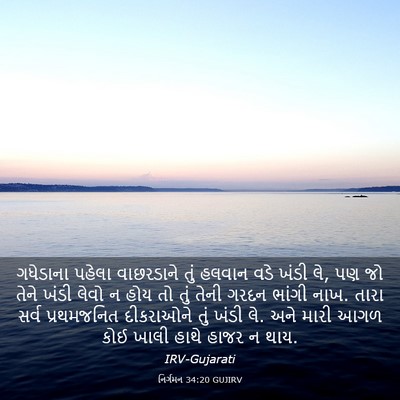 Picture 03 - નિર્ગમન 34:20 GUJIRV - ગધેડાના પહેલા - Bible Verse Picture