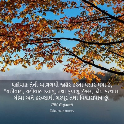 Picture 03 - નિર્ગમન 34:6 GUJIRV - યહોવાહ તેની આગળથી - Bible Verse Picture