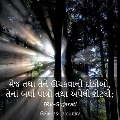 Picture 03 - નિર્ગમન 35:13 GUJIRV - મેજ તથા તેને - Bible Verse Picture