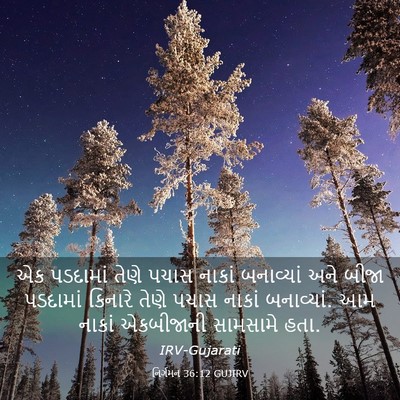 Picture 03 - નિર્ગમન 36:12 GUJIRV - એક પડદામાં તેણે - Bible Verse Picture