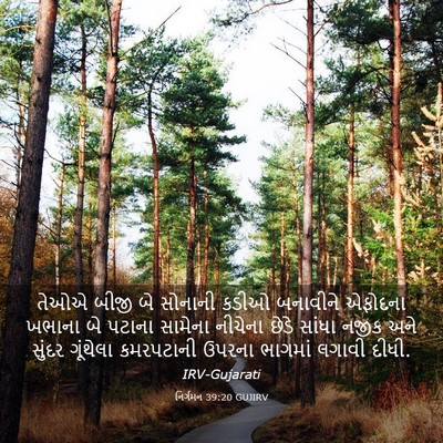 Picture 03 - નિર્ગમન 39:20 GUJIRV - તેઓએ બીજી બે - Bible Verse Picture