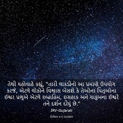 Picture 03 - નિર્ગમન 4:5 GUJIRV - તેથી યહોવાહે - Bible Verse Picture