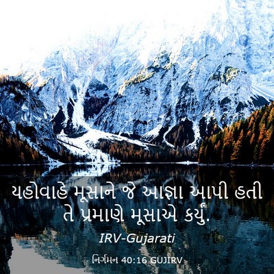 Picture 03 - નિર્ગમન 40:16 GUJIRV - યહોવાહે મૂસાને જે - Bible Verse Picture