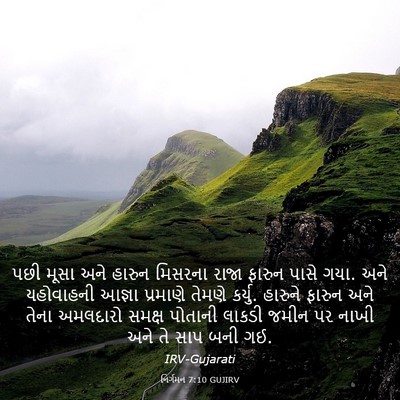 Picture 03 - નિર્ગમન 7:10 GUJIRV - પછી મૂસા અને હારુન - Bible Verse Picture