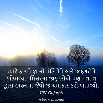 Picture 03 - નિર્ગમન 7:11 GUJIRV - ત્યારે ફારુને - Bible Verse Picture