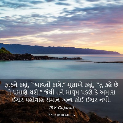 Picture 03 - નિર્ગમન 8:10 GUJIRV - ફારુને કહ્યું, - Bible Verse Picture