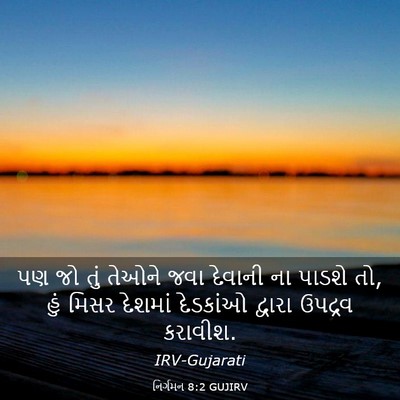 Picture 03 - નિર્ગમન 8:2 GUJIRV - પણ જો તું તેઓને જવા - Bible Verse Picture