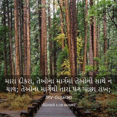 Picture 03 - નીતિવચનો 1:15 GUJIRV - મારા દીકરા, તેઓના - Bible Verse Picture