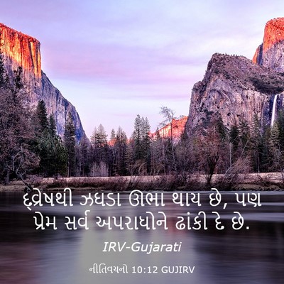 Picture 03 - નીતિવચનો 10:12 GUJIRV - દ્વ્રેષથી ઝઘડા - Bible Verse Picture
