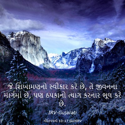 Picture 03 - નીતિવચનો 10:17 GUJIRV - જે શિખામણનો - Bible Verse Picture