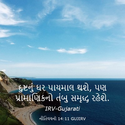 Picture 03 - નીતિવચનો 14:11 GUJIRV - દુષ્ટનું ઘર - Bible Verse Picture