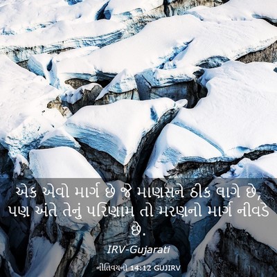 Picture 03 - નીતિવચનો 14:12 GUJIRV - એક એવો માર્ગ છે જે - Bible Verse Picture