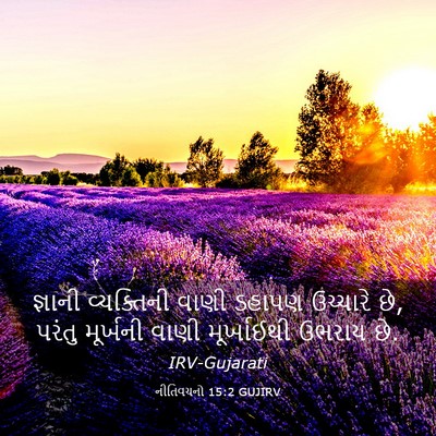Picture 03 - નીતિવચનો 15:2 GUJIRV - જ્ઞાની વ્યક્તિની - Bible Verse Picture