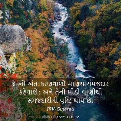 Picture 03 - નીતિવચનો 16:21 GUJIRV - જ્ઞાની - Bible Verse Picture