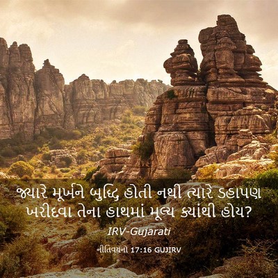 Picture 03 - નીતિવચનો 17:16 GUJIRV - જ્યારે મૂર્ખને - Bible Verse Picture