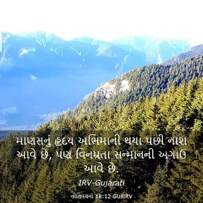 Picture 03 - નીતિવચનો 18:12 GUJIRV - માણસનું હૃદય - Bible Verse Picture