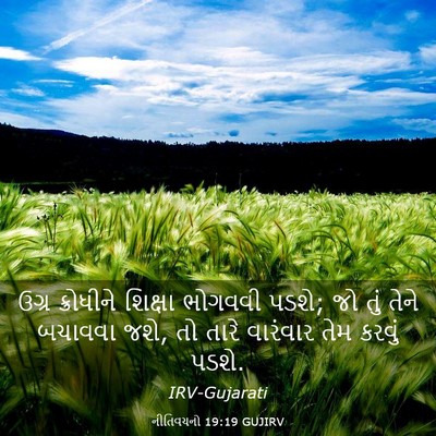 Picture 03 - નીતિવચનો 19:19 GUJIRV - ઉગ્ર ક્રોધીને - Bible Verse Picture
