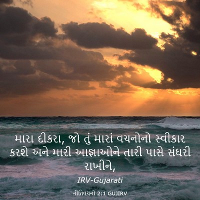 Picture 03 - નીતિવચનો 2:1 GUJIRV - મારા દીકરા, જો તું - Bible Verse Picture