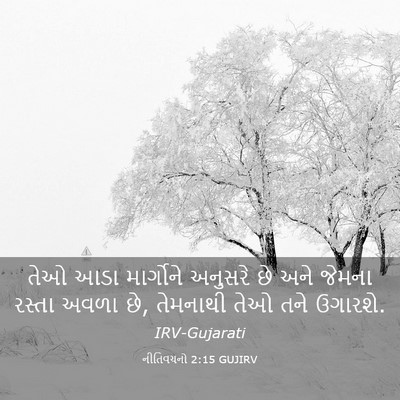 Picture 03 - નીતિવચનો 2:15 GUJIRV - તેઓ આડા માર્ગોને - Bible Verse Picture