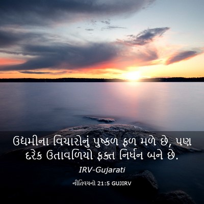 Picture 03 - નીતિવચનો 21:5 GUJIRV - ઉદ્યમીના - Bible Verse Picture