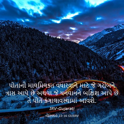 Picture 03 - નીતિવચનો 22:16 GUJIRV - પોતાની માલમિલકત - Bible Verse Picture
