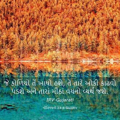 Picture 03 - નીતિવચનો 23:8 GUJIRV - જે કોળિયો તેં ખાધો - Bible Verse Picture