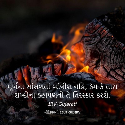 Picture 03 - નીતિવચનો 23:9 GUJIRV - મૂર્ખના સાંભળતાં - Bible Verse Picture