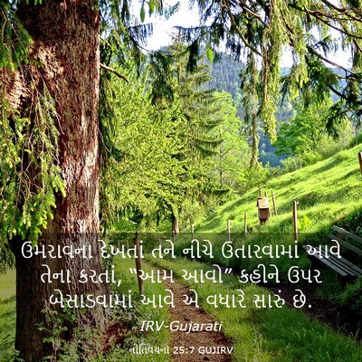 Picture 03 - નીતિવચનો 25:7 GUJIRV - ઉમરાવના દેખતાં - Bible Verse Picture