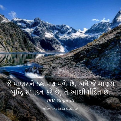 Picture 03 - નીતિવચનો 3:13 GUJIRV - જે માણસને ડહાપણ - Bible Verse Picture