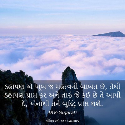 Picture 03 - નીતિવચનો 4:7 GUJIRV - ડહાપણ એ ખૂબ જ - Bible Verse Picture