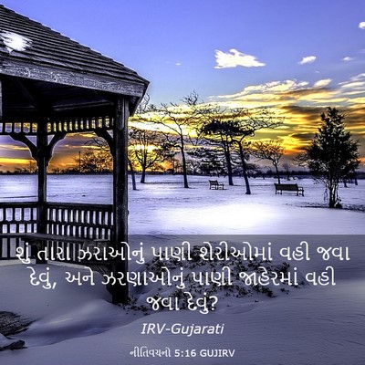 Picture 03 - નીતિવચનો 5:16 GUJIRV - શું તારા ઝરાઓનું - Bible Verse Picture