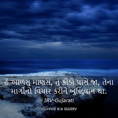 Picture 03 - નીતિવચનો 6:6 GUJIRV - હે આળસુ માણસ, તું - Bible Verse Picture
