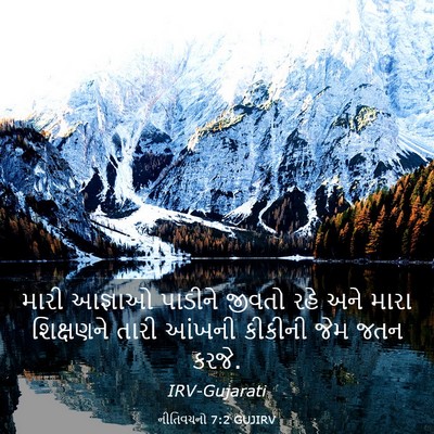 Picture 03 - નીતિવચનો 7:2 GUJIRV - મારી આજ્ઞાઓ - Bible Verse Picture