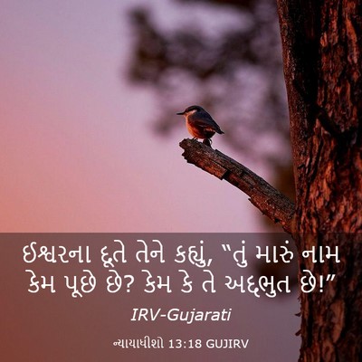 Picture 03 - ન્યાયાધીશો 13:18 GUJIRV - ઈશ્વરના દૂતે તેને - Bible Verse Picture