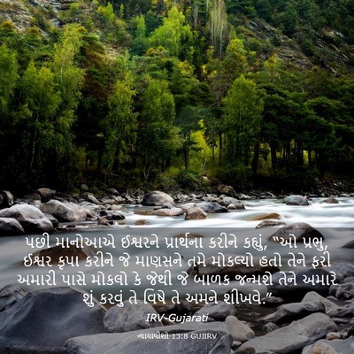 Picture 03 - ન્યાયાધીશો 13:8 GUJIRV - પછી માનોઆએ - Bible Verse Picture
