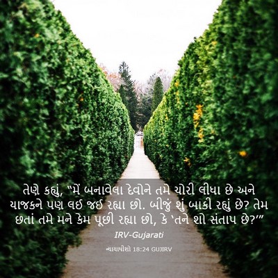 Picture 03 - ન્યાયાધીશો 18:24 GUJIRV - તેણે કહ્યું, “મેં - Bible Verse Picture