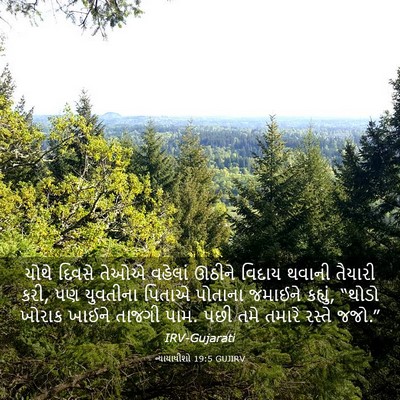 Picture 03 - ન્યાયાધીશો 19:5 GUJIRV - ચોથે દિવસે તેઓએ - Bible Verse Picture