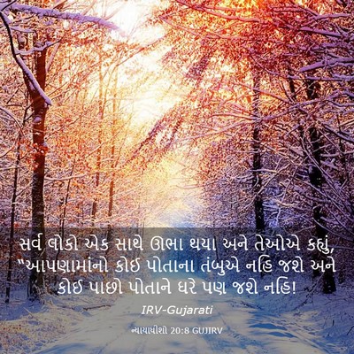 Picture 03 - ન્યાયાધીશો 20:8 GUJIRV - સર્વ લોકો એક સાથે - Bible Verse Picture