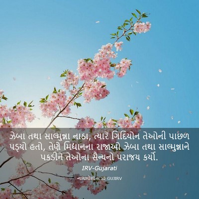 Picture 03 - ન્યાયાધીશો 8:12 GUJIRV - ઝેબા તથા - Bible Verse Picture