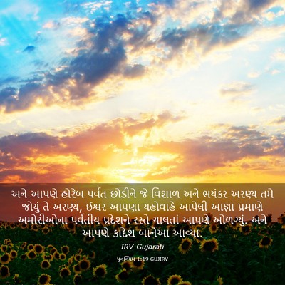 Picture 03 - પુનર્નિયમ 1:19 GUJIRV - અને આપણે હોરેબ - Bible Verse Picture