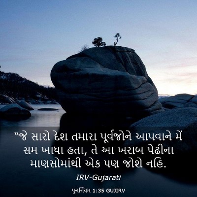 Picture 03 - પુનર્નિયમ 1:35 GUJIRV - “જે સારો દેશ તમારા - Bible Verse Picture