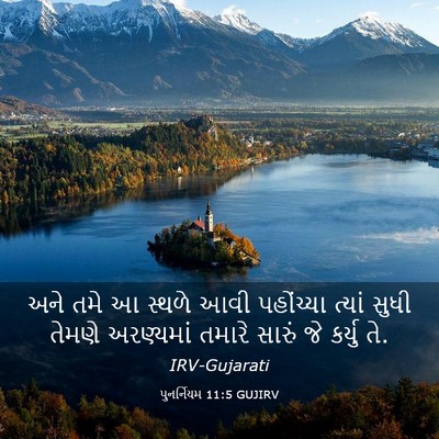 Picture 03 - પુનર્નિયમ 11:5 GUJIRV - અને તમે આ સ્થળે આવી - Bible Verse Picture