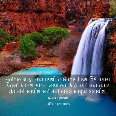 Picture 03 - પુનર્નિયમ 11:9 GUJIRV - યહોવાહે જે દૂધ તથા - Bible Verse Picture