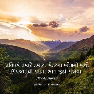 Picture 03 - પુનર્નિયમ 14:22 GUJIRV - પ્રતિવર્ષ તમારે - Bible Verse Picture