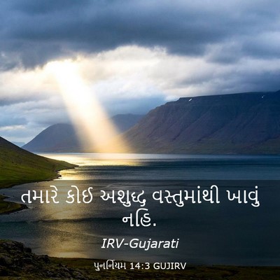 Picture 03 - પુનર્નિયમ 14:3 GUJIRV - તમારે કોઈ અશુદ્ધ - Bible Verse Picture
