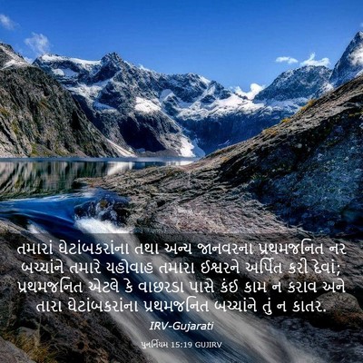 Picture 03 - પુનર્નિયમ 15:19 GUJIRV - તમારાં - Bible Verse Picture