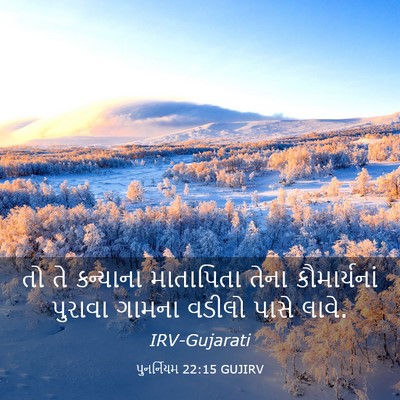 Picture 03 - પુનર્નિયમ 22:15 GUJIRV - તો તે કન્યાના - Bible Verse Picture