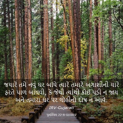 Picture 03 - પુનર્નિયમ 22:8 GUJIRV - જયારે તમે નવું ઘર - Bible Verse Picture