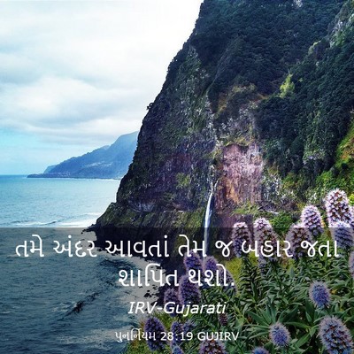 Picture 03 - પુનર્નિયમ 28:19 GUJIRV - તમે અંદર આવતાં તેમ - Bible Verse Picture